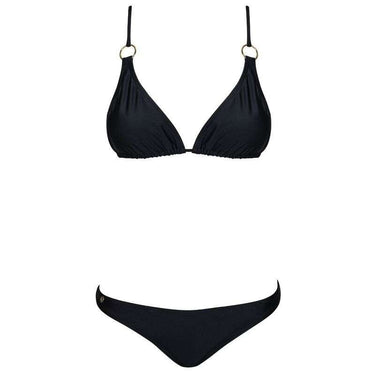 Costume Bikini Nero Sexy con Dettagli Decorativi - Taglia L